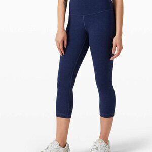 Wunder Under Crop High-Rise *Spray 21" - Indigo Spray Mineral Blue